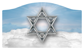 DASHELL-120-BL-SL Star of David Blue-Silver